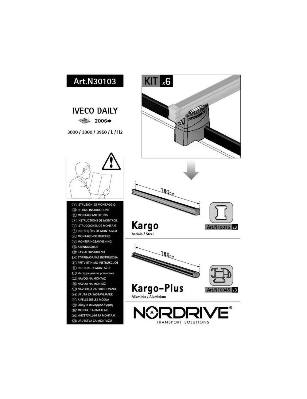 n30103.jpg Kit attacchi barre Portatutto iveco daily 06 (3barre)