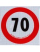 DISCO LIMITE ADESIVO 70KMH.jpg DISCO LIMITE VELOCITA' " 70 " OMOLOGATO