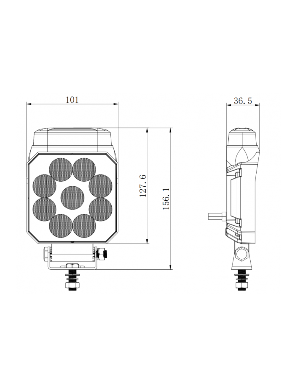 l2500.png Faretto luce da lavoro e segnalazione arancio 12/24 volt